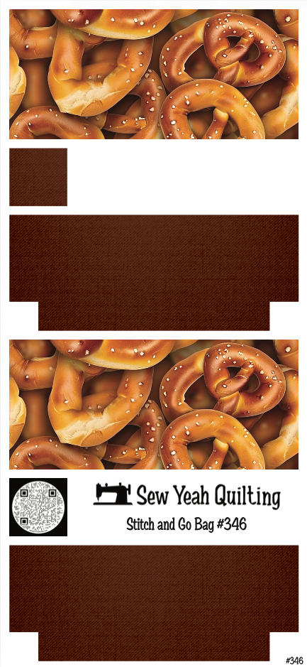 Stitch & Go Bag #346 - Junk Food Pretzel on Brown