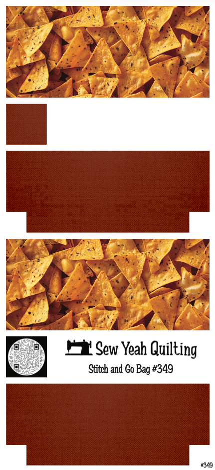 Stitch & Go Bag #349 - Junk Food Nacho Chips on Brown