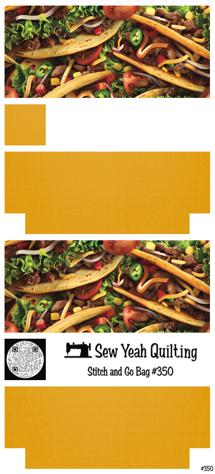 Stitch & Go Bag #350 - Junk Food Tacos on Yellow