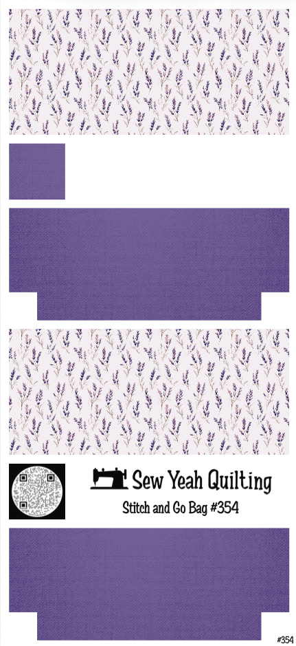Stitch & Go Bag #354 - Lavenders on Purple