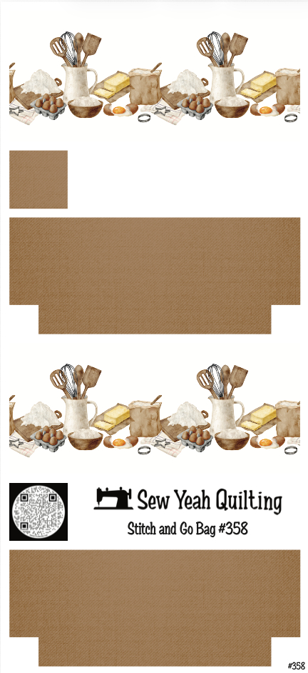 Stitch & Go Bag #358 - Baking Ingredients on Light Brown