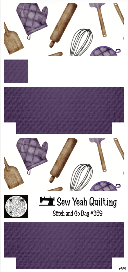 Stitch & Go Bag #359 - Baking Tools on Violet