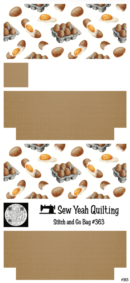 Stitch & Go Bag #363 - Baking Egg Tray on Light Brown