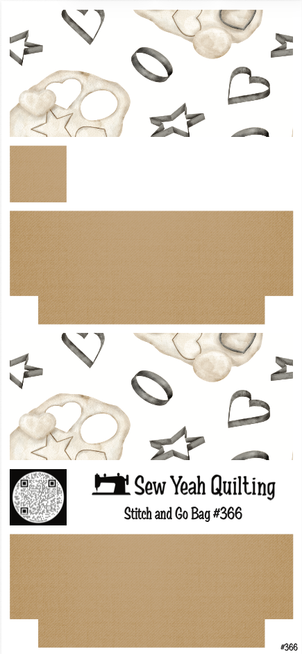 Stitch & Go Bag #366 - Baking Dough Cutters on Light Brown