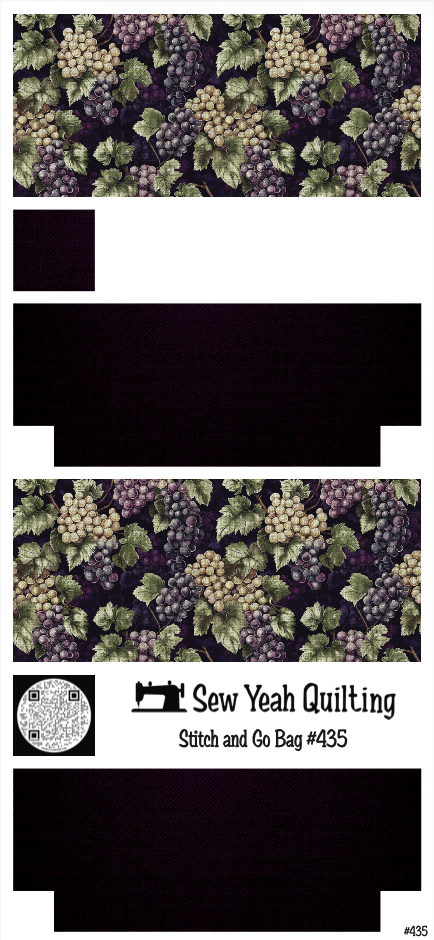 Stitch & Go Bag #435 - Grapes Violet/Cream on Dark Violet