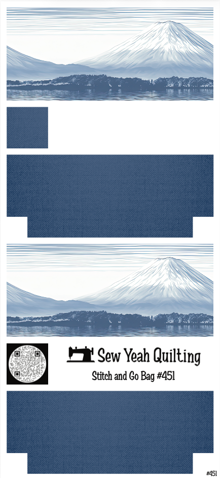 Stitch & Go Bag #451 - Fuji Mountain Mist on Blue