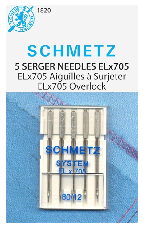 Schmetz Serger Needles ELx705 Sz 80/12 5pc