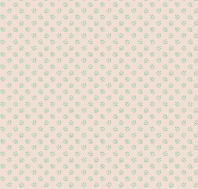 Farmer's Daughter Clover Background Sage Fabric
