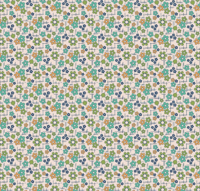 Farmer's Daughter Daisy Sea Glass Fabric
