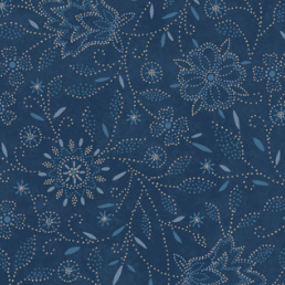 Patchwork Blue Floral Blue Fabric