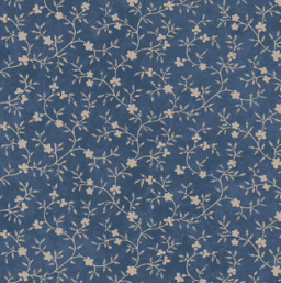 Patchwork Blue Vines Blue Fabric