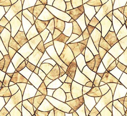 Spirit of Ireland Stained Glass Tan Fabric