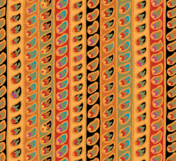 From the Archives Paisley Stripe Antique Fabric