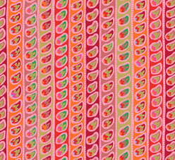 From the Archives Paisley Stripe Red Fabric