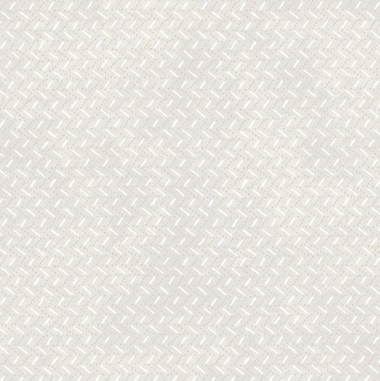 Patchwork Blue Dashed Texture Cream Fabric