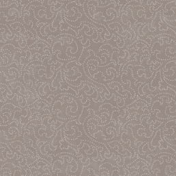 Patchwork Blue Scrolls Tan Fabric