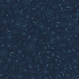 Patchwork Blue Packed Floral Blue Fabric