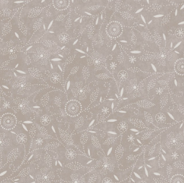 Patchwork Blue Packed Floral Tan Fabric