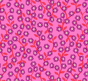 Hello Alice Chatty Garden Lipstick Fabric