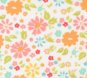 Delightfully Yours Wildflower Florals Cloud Fabric