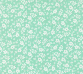 Delightfully Yours Blossoms Florals Aqua Fabric