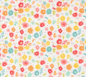Delightfully Yours Florals Cloud Fabric