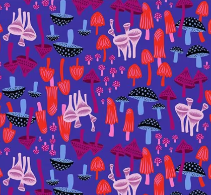 Hello Alice Mushroom Land Blacklight Fabric