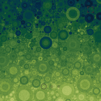 Sonny in the Sunflowers Abstract Ombre Green Fabric