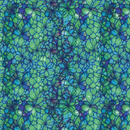 Sonny in the Sunflowers Stained Glass Petals Turquoise Fabric