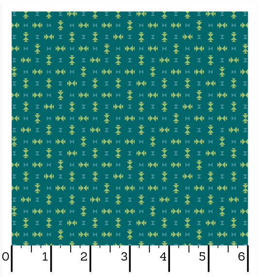 Desert Dreams - Tiny Triangles - Blue - Yardage