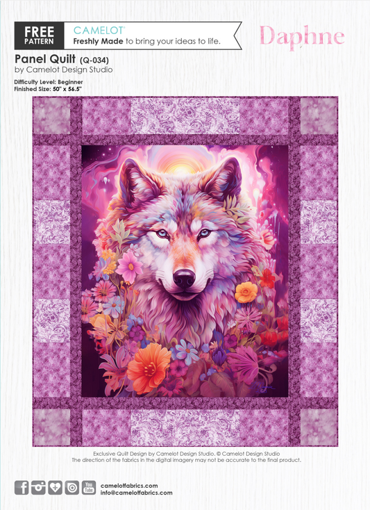 Daphne Pattern - Celeste Collection Camelot 50" x 56.5" - Quilt Kit