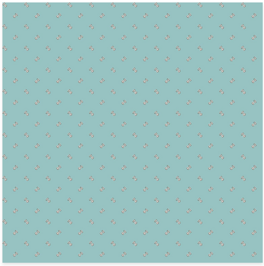 Terrace Blooms - Dot Bud - Blue - Yardage