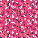 Not Scary - Going Batty - Dark Pink - Yardage