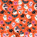 Not Scary - Boos With Bows - Orange - Yardage