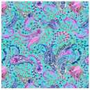 Brush of Iris - Violet Muse - Turquoise - Yardage