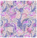 Brush of Iris - Violet Muse - Cream - Yardage