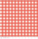 Love You To The Moon - Gingham - Rouge - Yardage