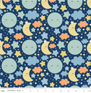 Love You To The Moon - Nighttime - Navy - Yardage