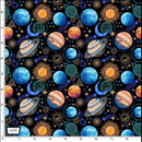 Constellation Dream - Parade Of Planets - Black - Yardage