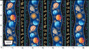 Constellation Dream - Constellation Stellar Stripe - Black - Yardage