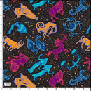 Constellation Dream - Luminous Signs - Black - Yardage