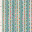 Tilda - Village Life - Agnes - Teal - Yardage