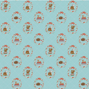 Whimsical Woodland - Animals - Aqua - Yardage
