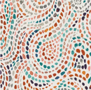 Cotton Canvas Print - Fascination Glitter - Cream - Yardage