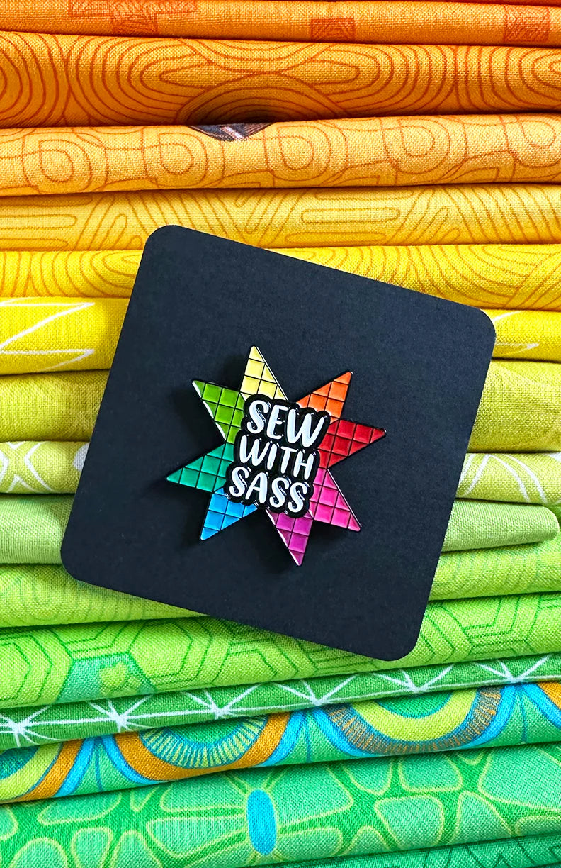 Sew With Sass Enamel Pin