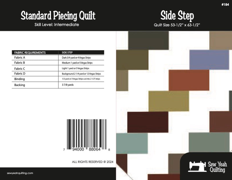 Side Step Quilt 53 1/2" x 63 1/2"