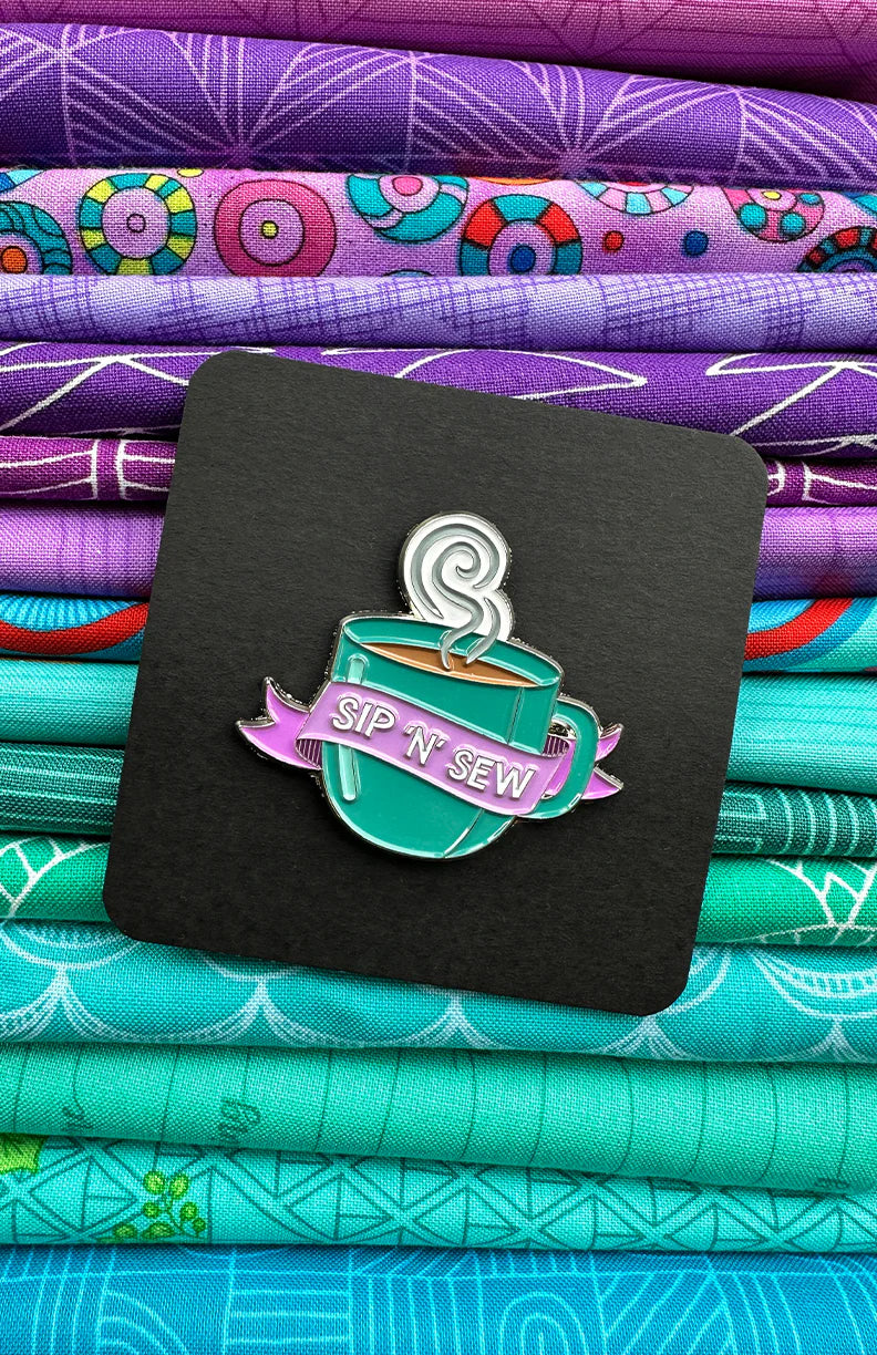 Sip 'N' Sew Mug Enamel Pin