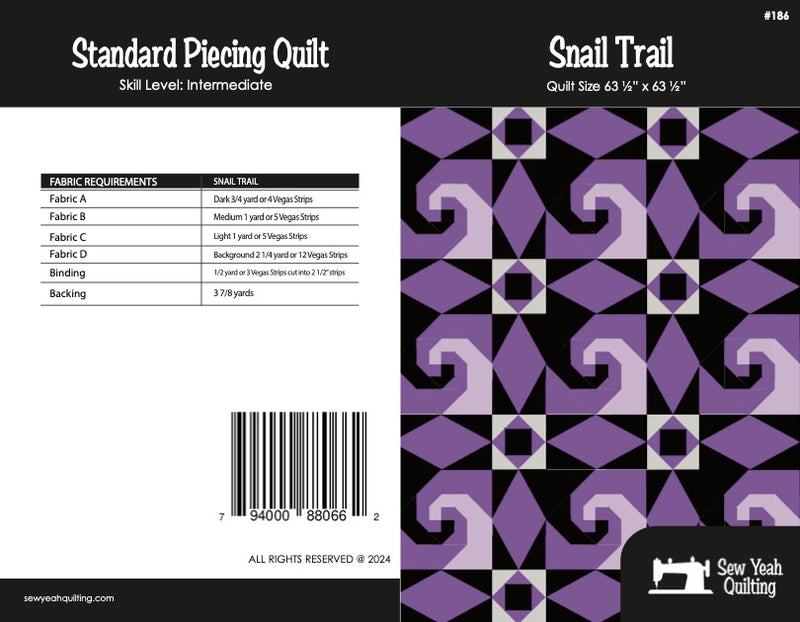 Snail Trail Quilt 63 1/2" x 63 1/2"