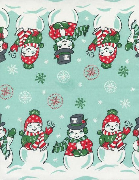 Christmas Snowy Snowman 16" Toweling Fabric