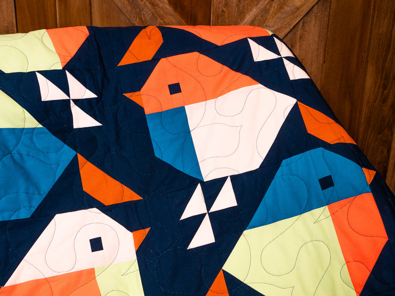 Modern Sparrows Quilt ($80)